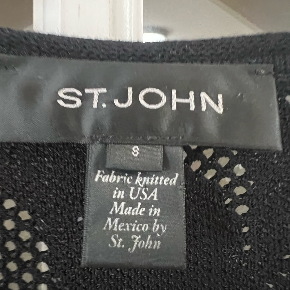 St. John Flower Open Knitted Pattern Cardigan - S… - image 6